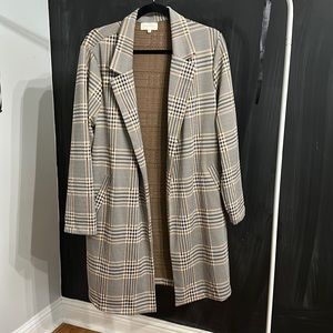 Long Blazer Sz 1X Plaid